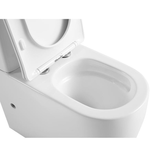 Унитаз-компакт напольный с бачком Тритон Corso Щ0000060853 белый с сиденьем микролифт безободковый смыв торнадо - фото 5