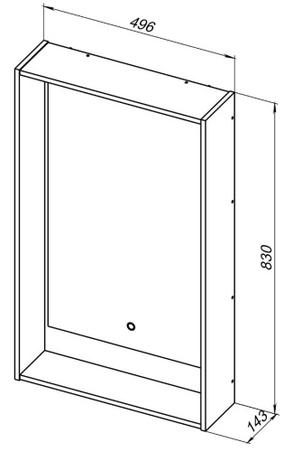 Зеркало в ванную Aquanet Милан 00336402 50х83 цвет светлое дерево - фото 4