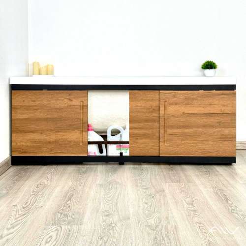 Экран под ванну Alavann Alt 180 см ALV1204002 фронтальный МДФ раздвижной коричневый - фото 2