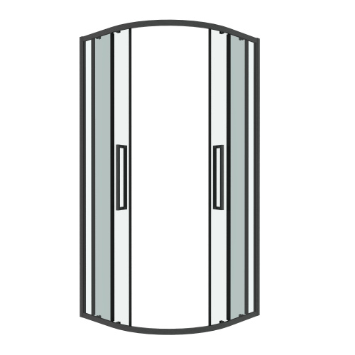 Душевой уголок Grossman Cosmo 301.K33.02.1010.42.00 100х100 стекло прозрачное профиль графит матовый без поддона - фото 2