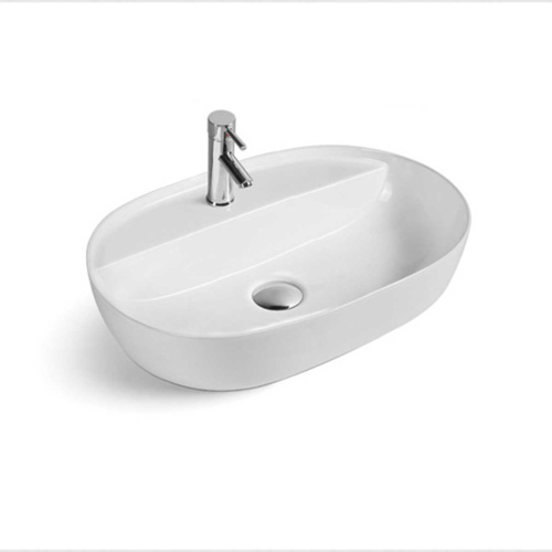 Раковина из сантехнического фарфора Vincea VBS-122 60х40 накладная цвет белый 1 отверстие под смеситель - фото 2