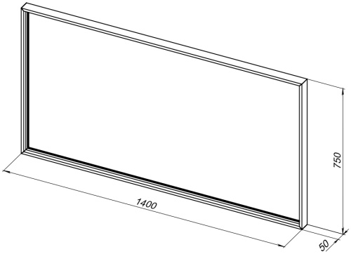 Зеркало в ванную De Aqua Алюминиум 00261699 140х75 цвет серебро - фото 5