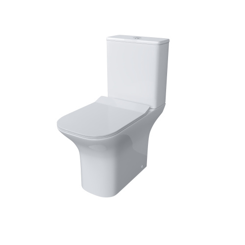 Унитаз напольный с бачком Grossman Classic GR-4464S белый глянцевый с сиденьем микролифт безободковый каскадный смыв