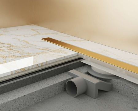 Душевой лоток Plumberia Selection PSM MODULAR PSM90OR 90х5 золото