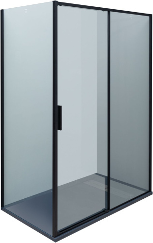 Душевая перегородка Aquanet Pleasure Evo AE65-F80-BT 80х190 стекло прозрачное профиль черный - фото 5