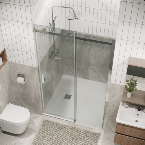 Душевая дверь Grossman Classic 100.K33.04.130.10.00 130х195 стекло прозрачное профиль хром глянцевый - фото 5