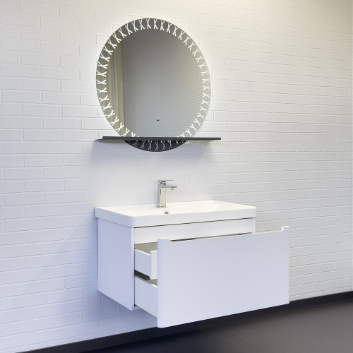 Тумба с раковиной Comforty Арзамас 00-00017884CF 81х48х48 подвесная цвет белый - фото 4