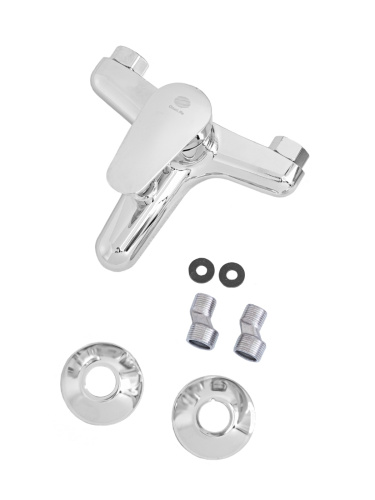 Душевой гарнитур со смесителем OneLife  P01-611cr настенный  хром - фото 4