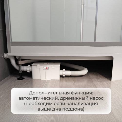 Душевая кабина AvaCan EM EM2080N 80х80 четверть круга без крыши ориентация универсальная - фото 5