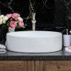 Раковина из сантехнического фарфора Melana 7151-805 50х40 накладная цвет белый без отверстий под смеситель