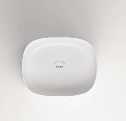 Раковина из искусственного камня Plumberia Selection Ronnie RONNIE SOFT BO 48х38 напольная цвет белый матовый - фото 4