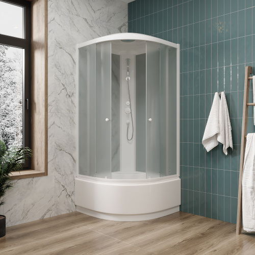 Душевая кабина Parly Effect EF1021 100х100 четверть круга с крышей ориентация универсальная - фото 5