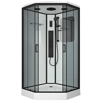 Душевая кабина Niagara Premium 69020134GDBLACK 100х100 трапеция с крышей ориентация универсальная