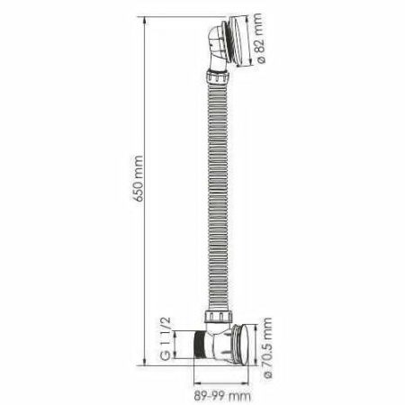 Слив-перелив Wasserkraft Exter 1600 A054 бронза