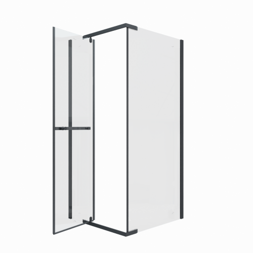 Душевой уголок Cerutti SPA MIMI ZQ91B 90х90 стекло прозрачное профиль черный без поддона - фото 3