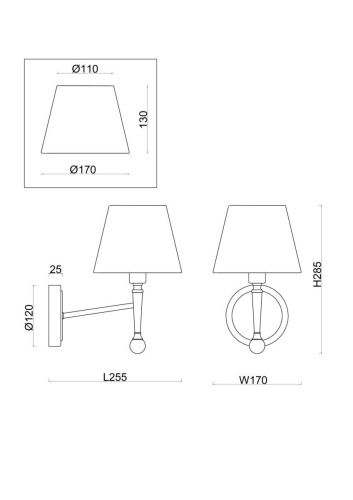 Бра Freya Rosemary FR5190WL-01BS1 - фото 4