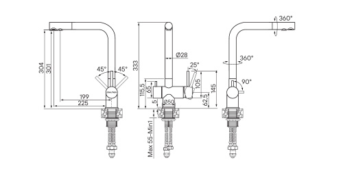 Смеситель для кухни Paulmark SKALEN Sk213020-302 на раковину песочный - фото 3