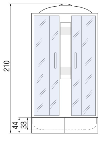 Душевая кабина River NARA 110/80/44 MT L (10000002818) 110х80 асимметричная с крышей ориентация левая - фото 2