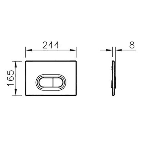 Клавиша смыва механическая Vitra Loop O 740-0940 цвет нержавеющая сталь - фото 2