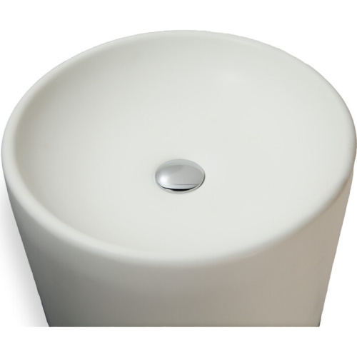 Раковина из искусственного камня MonteBianco Pisa 11235 43х43 напольная цвет белый матовый без отверстий под смеситель - фото 2