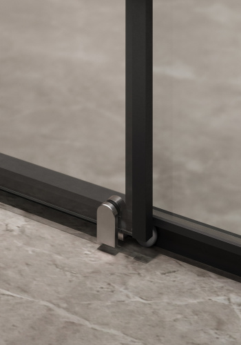 Душевая дверь Timo T02 120х195 стекло матовое профиль черный - фото 5