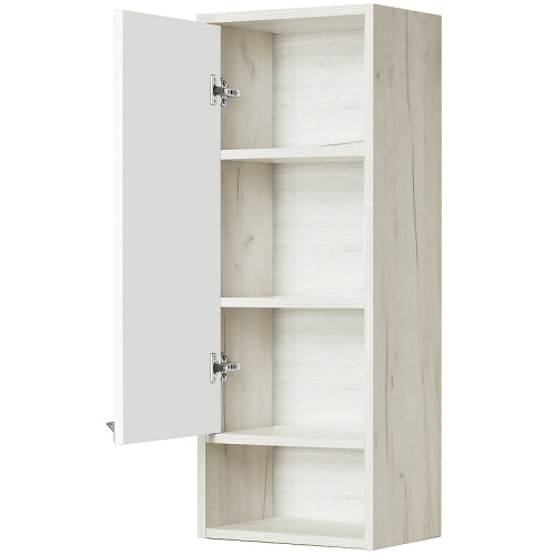 Шкаф Aquaton Флай 1A237903FAX1L 35х24х91 подвесной цвет дуб светлый - фото 2