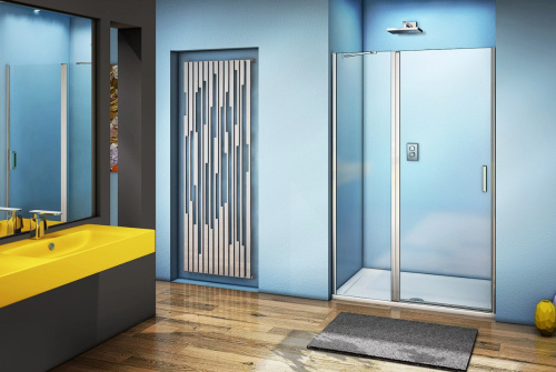 Душевая перегородка Good Door FANTASY ФА00027 130х185 стекло прозрачное профиль хром глянцевый - фото 4