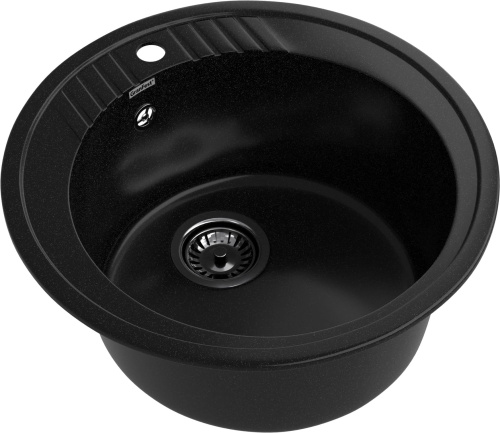Кухонная мойка Granfest Rondo R-520 черный 52х52 цвет черный поверхность матовая - фото 2