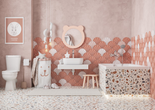 Зеркало в ванную Aquaton Каспер 1A283302CR1E0 48х49 цвет розовый - фото 3