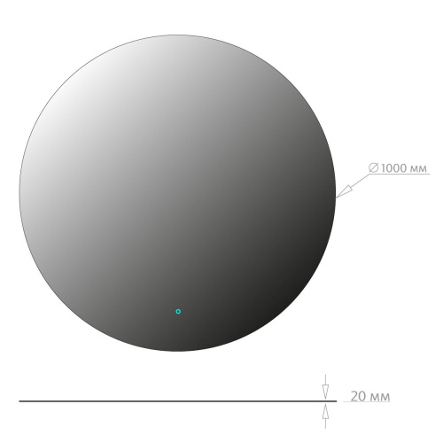 Зеркало в ванную Onika Сола 210019 100х100 цвет белый - фото 4