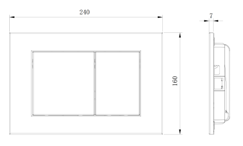 Клавиша смыва механическая Boheme 650/2-GM цвет графит - фото 2