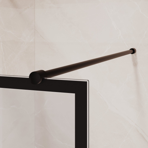 Душевая перегородка RGW Walk In 35101810-84 100х200 стекло с рисунком профиль черный - фото 4