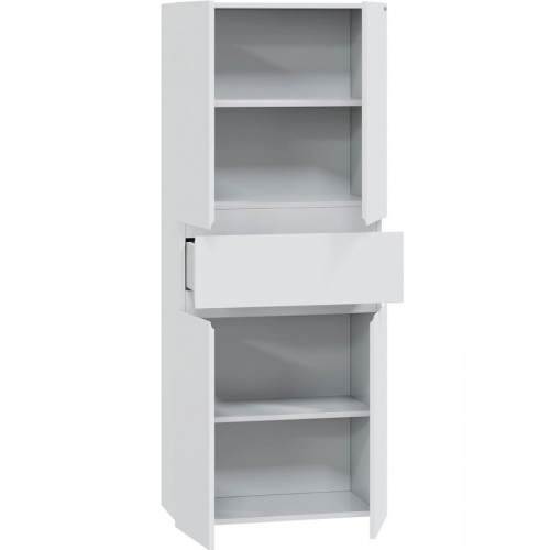 Шкаф-пенал СанТа Марс 700310 60х30х150 подвесной цвет белый - фото 2