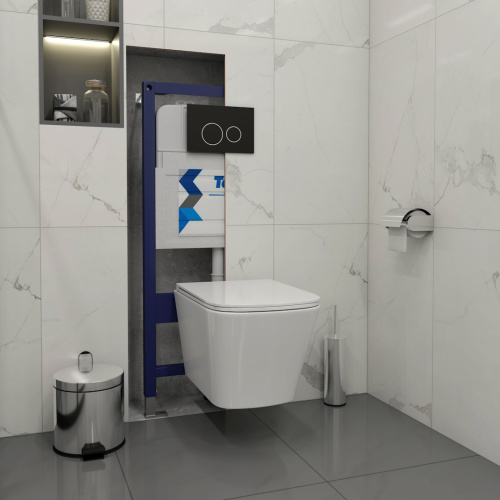 Клавиша смыва механическая Teymi Lina T70105 цвет черный/хром - фото 3