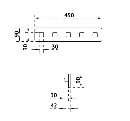 Крючок ABBER Stein AS1650MB черный матовый - фото 2