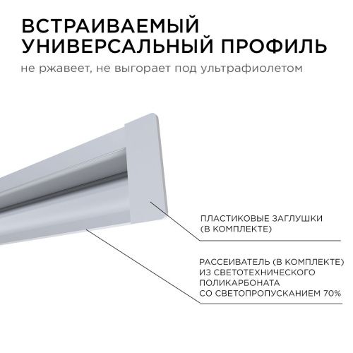 Профиль встраиваемый Apeyron 15189 - фото 4