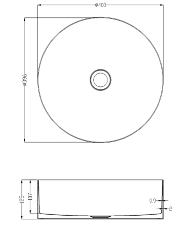 Раковина из нержавеющей стали AltroBagno Luna AltroBagnoLuna001001OrSp 40х40 накладная цвет золото