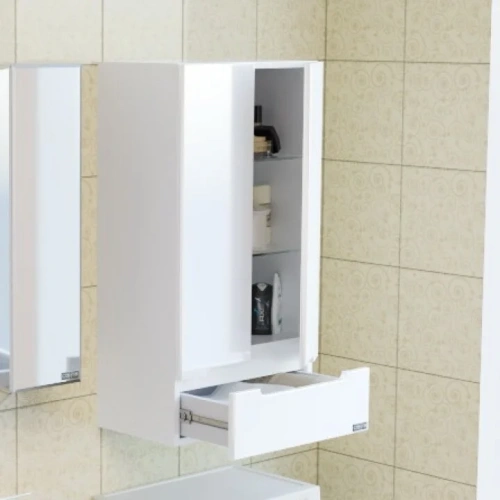 Шкаф СанТа Лондон 424003 48х30х90 подвесной цвет белый - фото 2