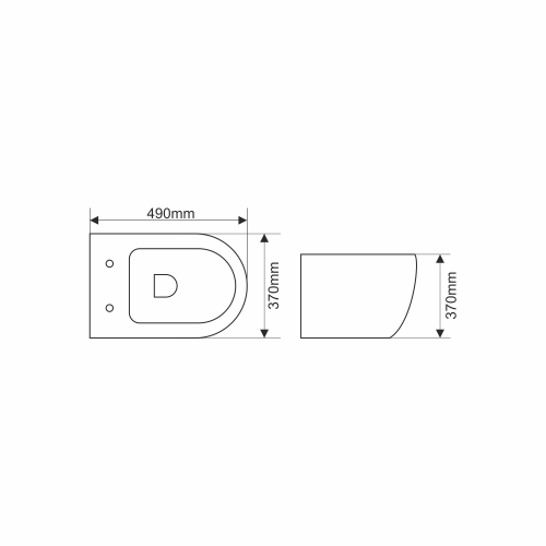 Унитаз подвесной Melana 310303MG серый с сиденьем микролифт безободковый душевой смыв - фото 2
