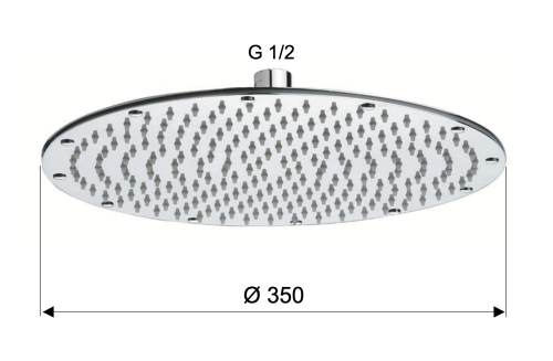 Верхний душ Daniel A59515 черный матовый - фото 2