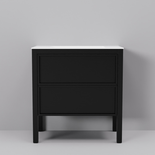 Тумба с раковиной Art Decco Elisa (Элиса) AES08F78S100 80x45x85 напольная цвет черный дуб - фото 2