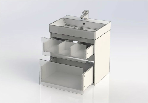 Тумба с раковиной Aquanet Бруклин 00212596 59х44х57 напольная/подвесная цвет белый - фото 5