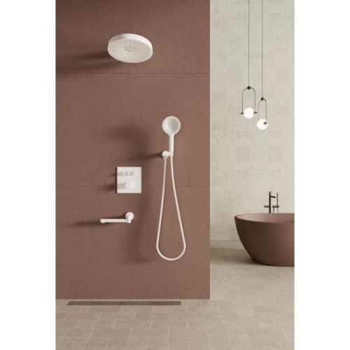 Душевая система Bronze de Luxe 1011W встраиваемая в стену цвет белый с термостатом - фото 4