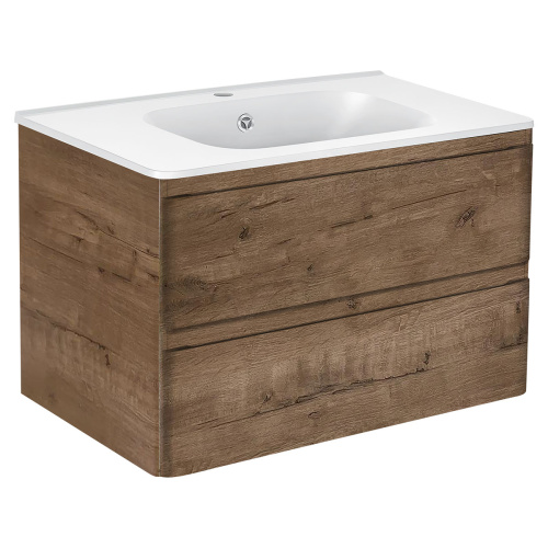 Тумба под раковину Vincea Vico VMC-2V800VO 79х47х50 подвесная цвет коричневый - фото 4