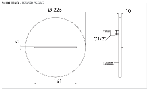 Излив Remer 359XTNO настенный черный матовый - фото 2