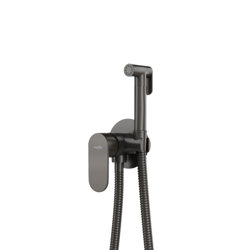 Гигиенический душ со смесителем Tokito FURO TOK-FUR-1016GM вороненая сталь - фото 2