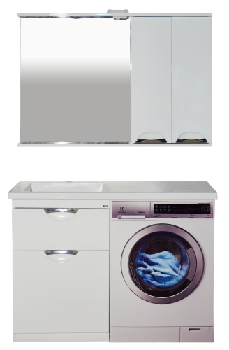 Тумба под раковину Misty Куба П-Куб-01060-0121ЯБК 55х46х86 напольная цвет белый - фото 2