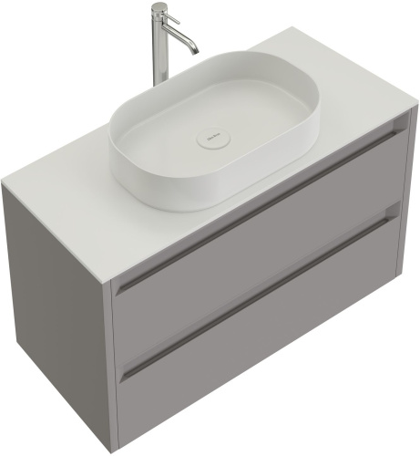 Тумба под раковину Allen Brau Fantasy 2.0 1.11003.PGM 2.0 100х46х62 подвесная цвет серый - фото 4