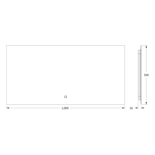 Зеркало в ванную Defesto GLOW DF 2505SH 100х50 - фото 2