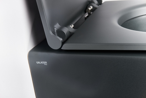 Чаша унитаза подвесная Galassia Dream 7334NEMT цвет черный матовый без сиденья безободковая каскадный смыв - фото 5